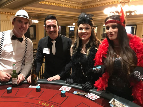 gangster 1920 theme party with casino